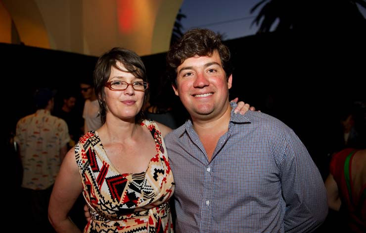 Pedro Alonzo and Lucía Sanromán at the opening (© Geoff Hargadon)