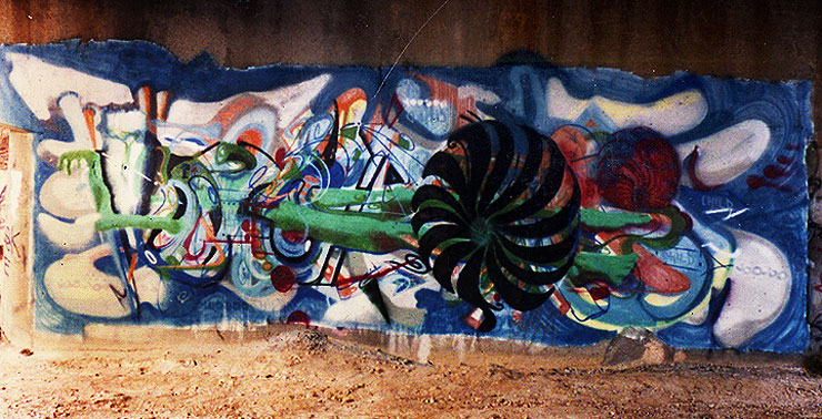 A 20 year old picture of a piece by Voke, courtesy Chris Stain