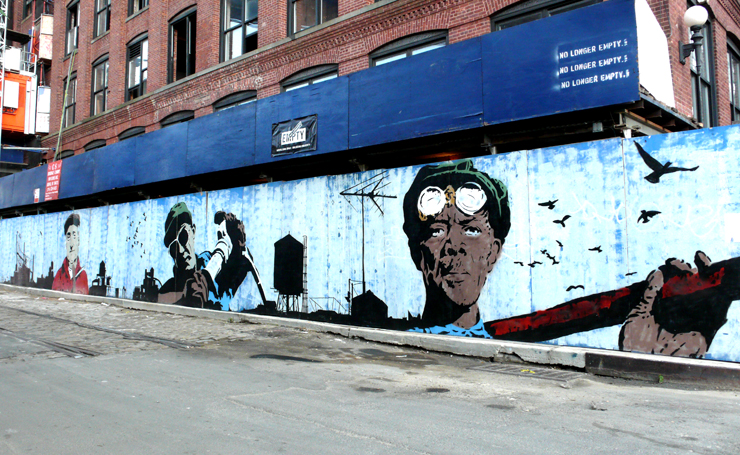 Chris Stain mural for DumboFest 2010 sponsored by No Longer Empty (Photo © Jaime Rojo)