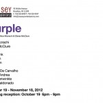 Causey Contemporary Gallery Presents: “Purple” A Group Exhibition. (Brooklyn, NYC)