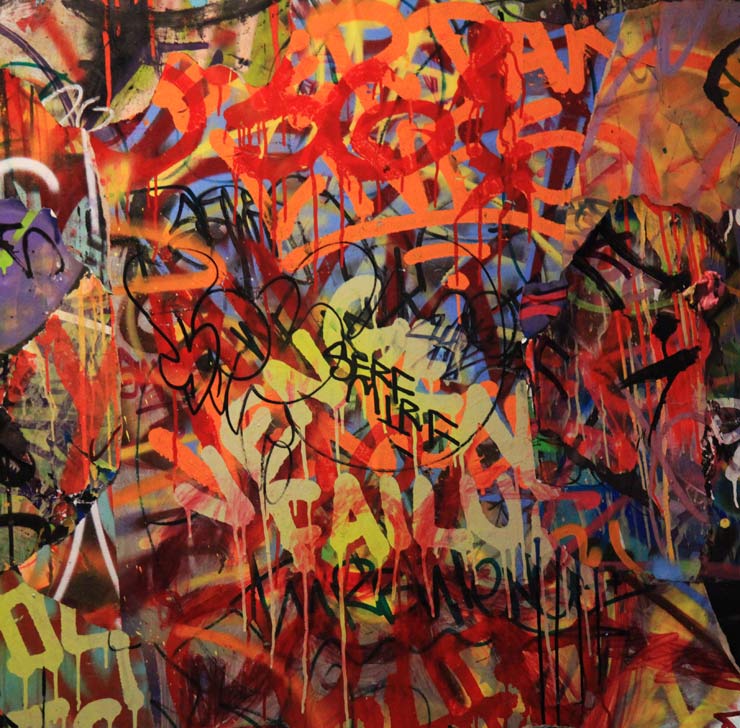 Bathroom Graffiti on Canvas With Mint & Serf