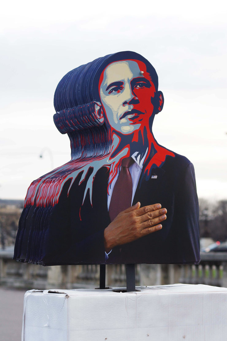 Image X 100 : New Echoing Portrait Sculptures in Paris by Gwelm