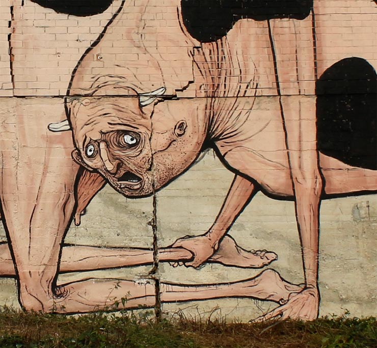 Men Like Cows, Nemo’s Man/Animal Hybrids for “Sagra della Street Art”