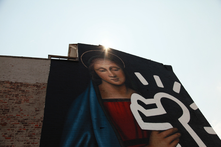 Owen Dippie “Radiant Madonna” Unites Raphael and Haring in Brooklyn