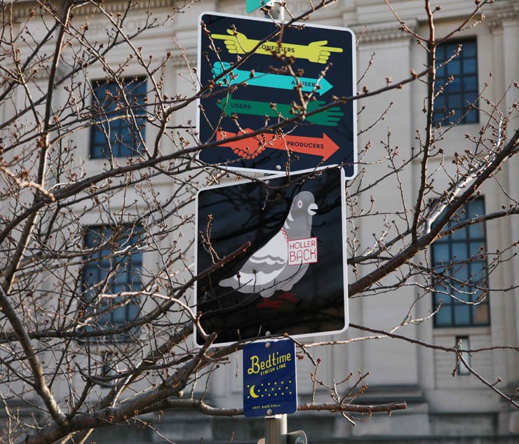 Stephen ESPO Powers Signage Spills Outside the Brooklyn Museum