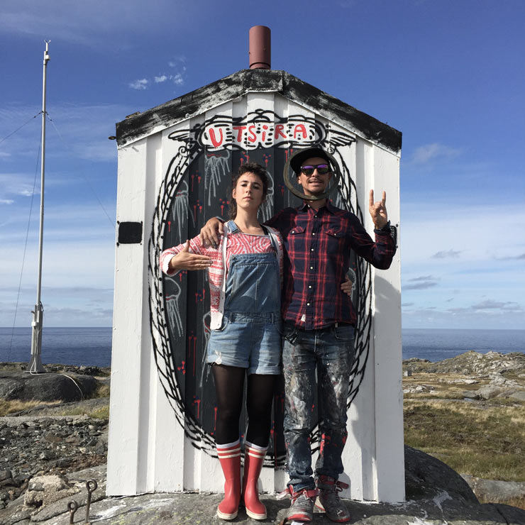 Ella & Pitr on Utsira Island, Norway with Nuart