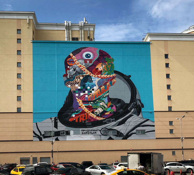 Tristan Eaton Pops The Cosmonaut Theme In Moscow
