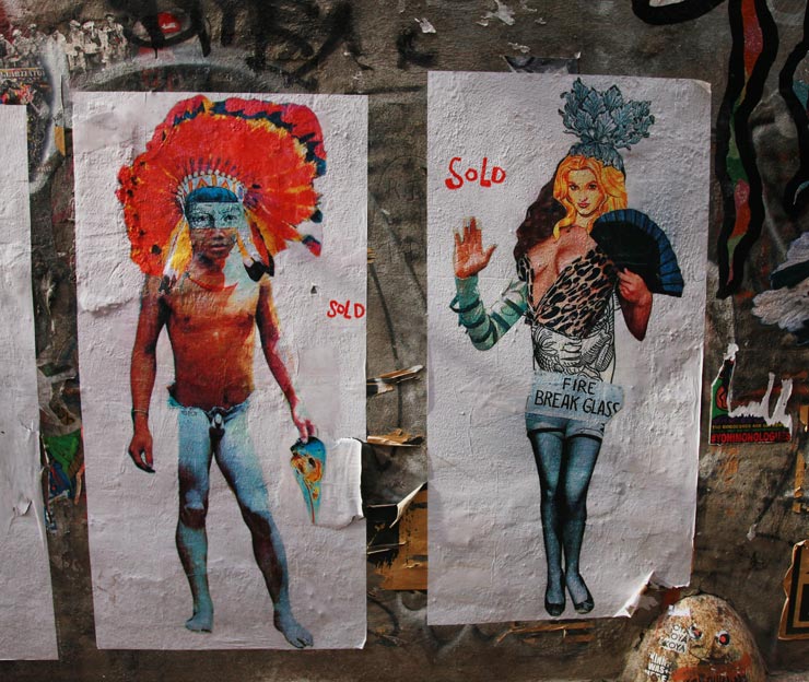 El Sol 25 Mashes Figures on Street Poster Exhibition in The LES