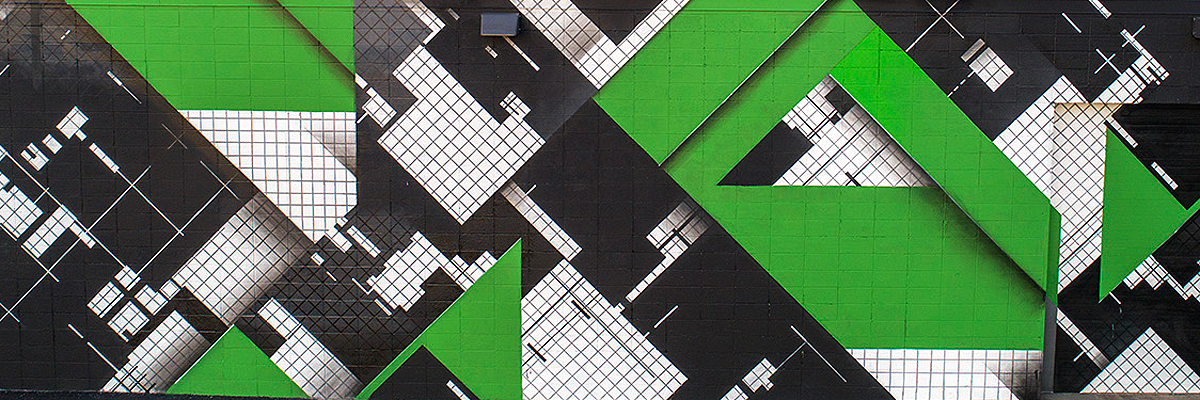 Zedz and Shadings of Mondrian for New Mural “Erie”