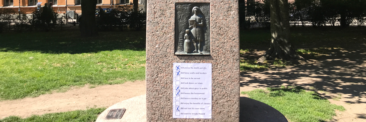 “I Accuse! Vlady Draws Up a Checklist for Local Statues in Stockholm