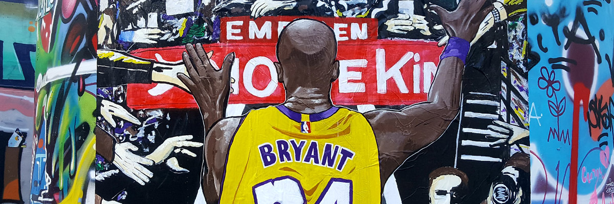 New Kobe Tribute on Street in Barcelona on 1st Anniversary of Tragedy