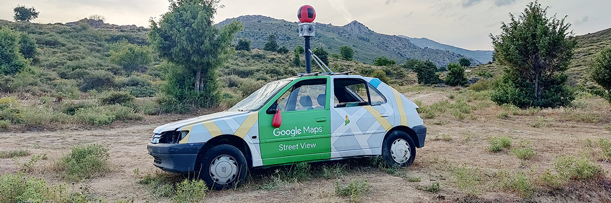 Biancoshock’s Smashed Google “Street View” Car Sculpture in Corsica