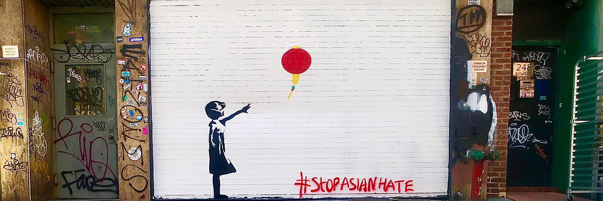 Photos Of BSA 2021: #7: Re-Worked Banksy Says “Stop Asian Hate”
