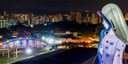 A Neon Temple of Light by AKACORLEONE – Festival da Luz in Brazil
