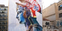 Athena with a Mohawk: Helmet and Handstyle, PichiAvo in Athens, Greece